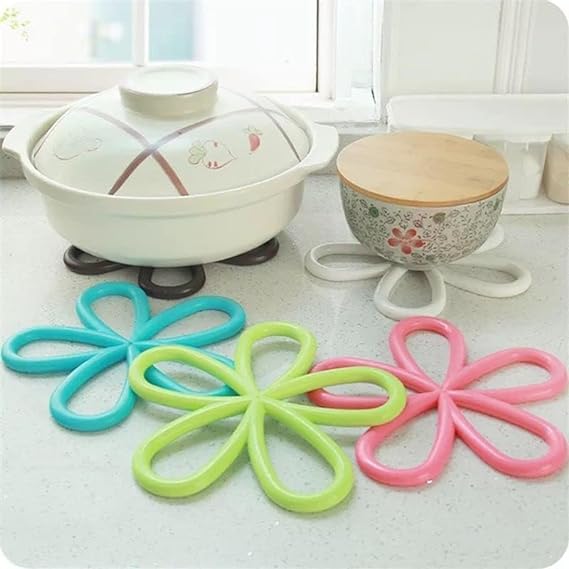Silicone Flower Shape Anti Slip Hot Pot Holders Mat