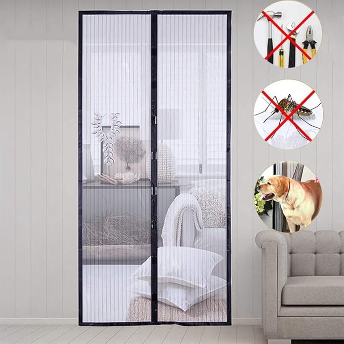Magnetic Mesh Curtain Screen Door