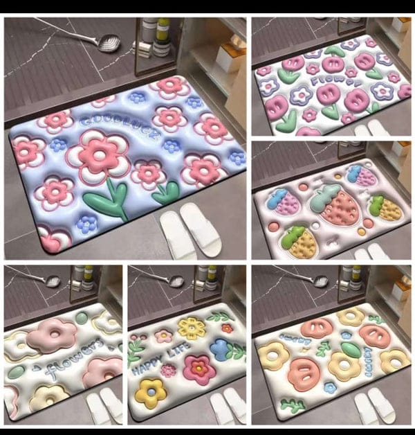3D Visual Anti-slip Absorbent Non-slip Floor Mat