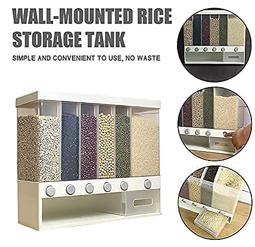 Wall mounted 6 in 1 Cereal dispenser