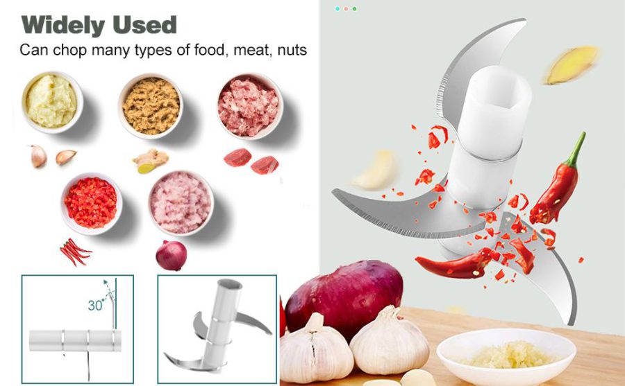 Mini USB Rechargeable Kitchen Electric Food Processor Chopper