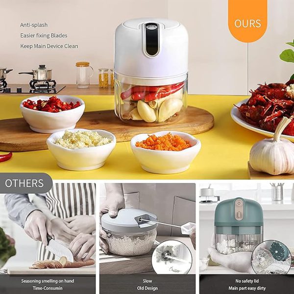 Mini USB Rechargeable Kitchen Electric Food Processor Chopper