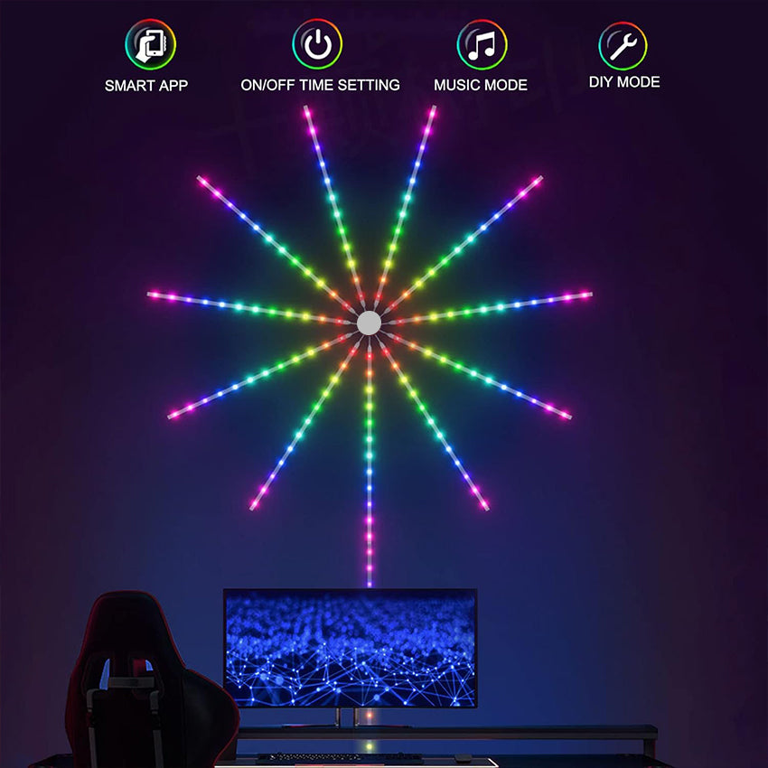LED Fireworks Strip Multi-color Lights