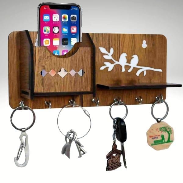 Wooden Mobile and Keys Holder