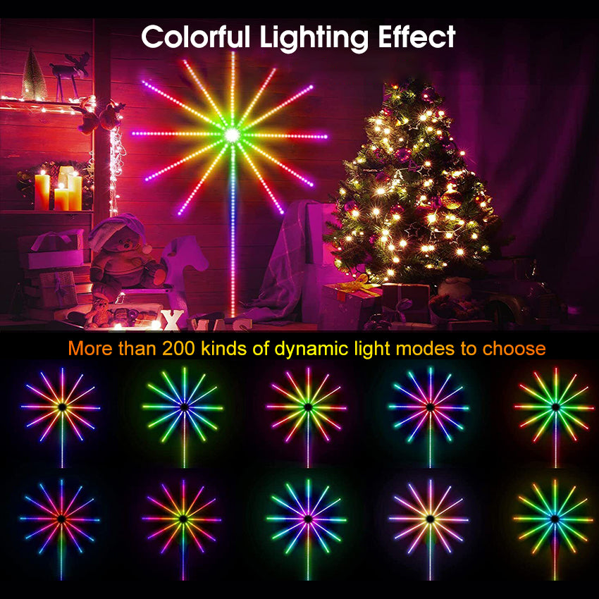 LED Fireworks Strip Multi-color Lights
