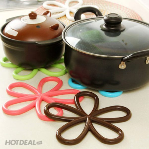 Silicone Flower Shape Anti Slip Hot Pot Holders Mat