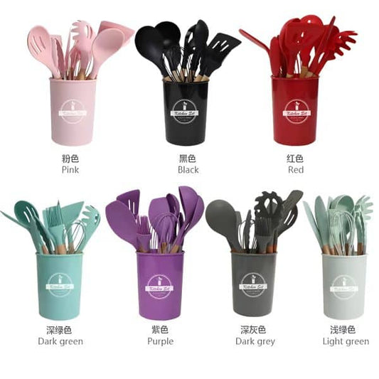 Silicone Non-stick Heat Resistant Kitchen Cooking Set