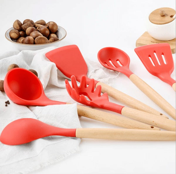 Silicone Non-stick Heat Resistant Kitchen Cooking Set