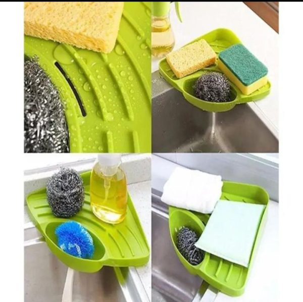 Multi-purpose Triangular Sink Soap Sponge Holder