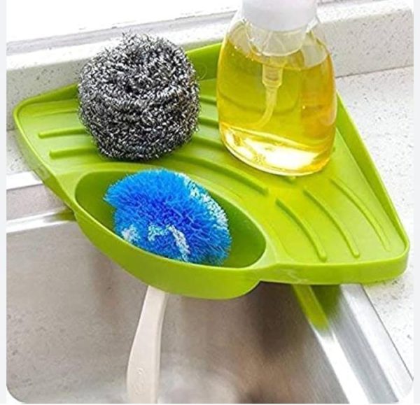 Multi-purpose Triangular Sink Soap Sponge Holder