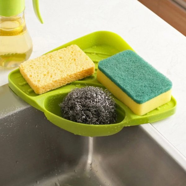 Multi-purpose Triangular Sink Soap Sponge Holder
