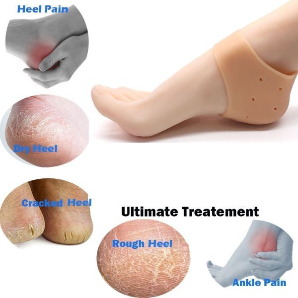 Silicone Anti-crack Half Heel Socks