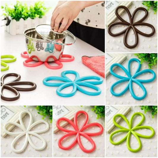 Silicone Flower Shape Anti Slip Hot Pot Holders Mat