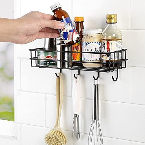 Wall Mount Metal Bathroom & Kitchen Rack Storage Shelves